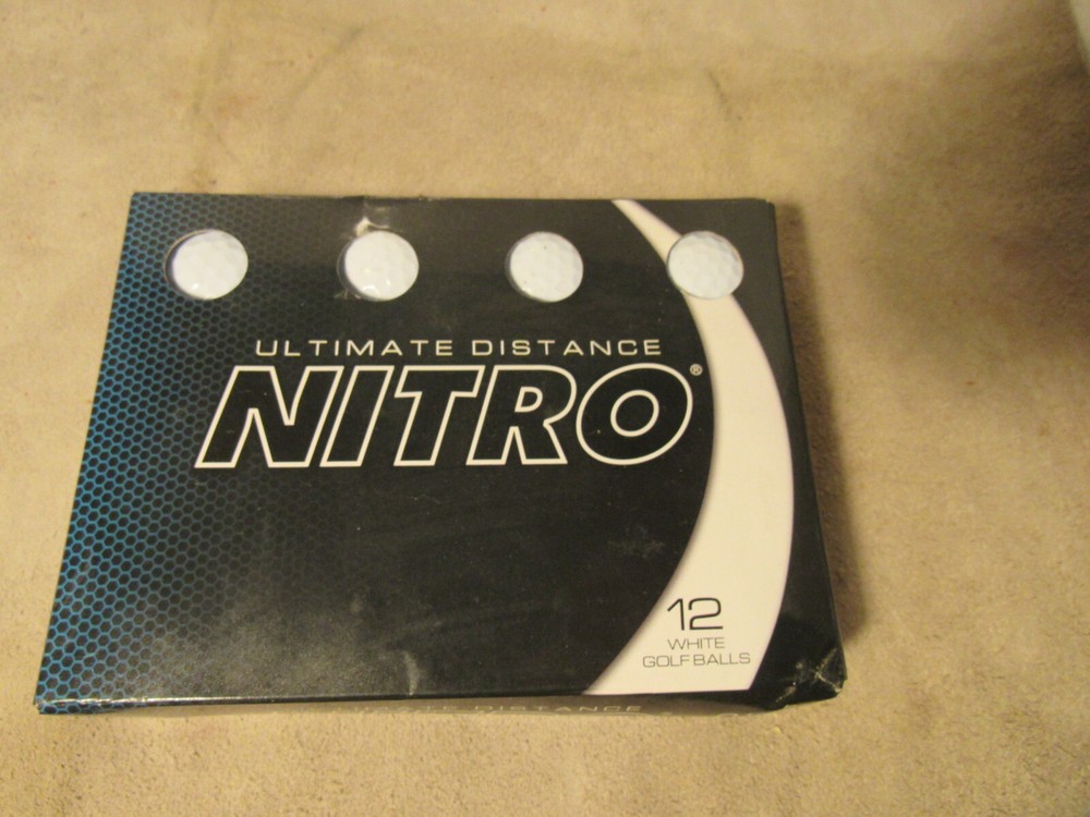 NITRO ULTIMATE DISTANCE WHITE GOLF BALLS 12 COUNT New
