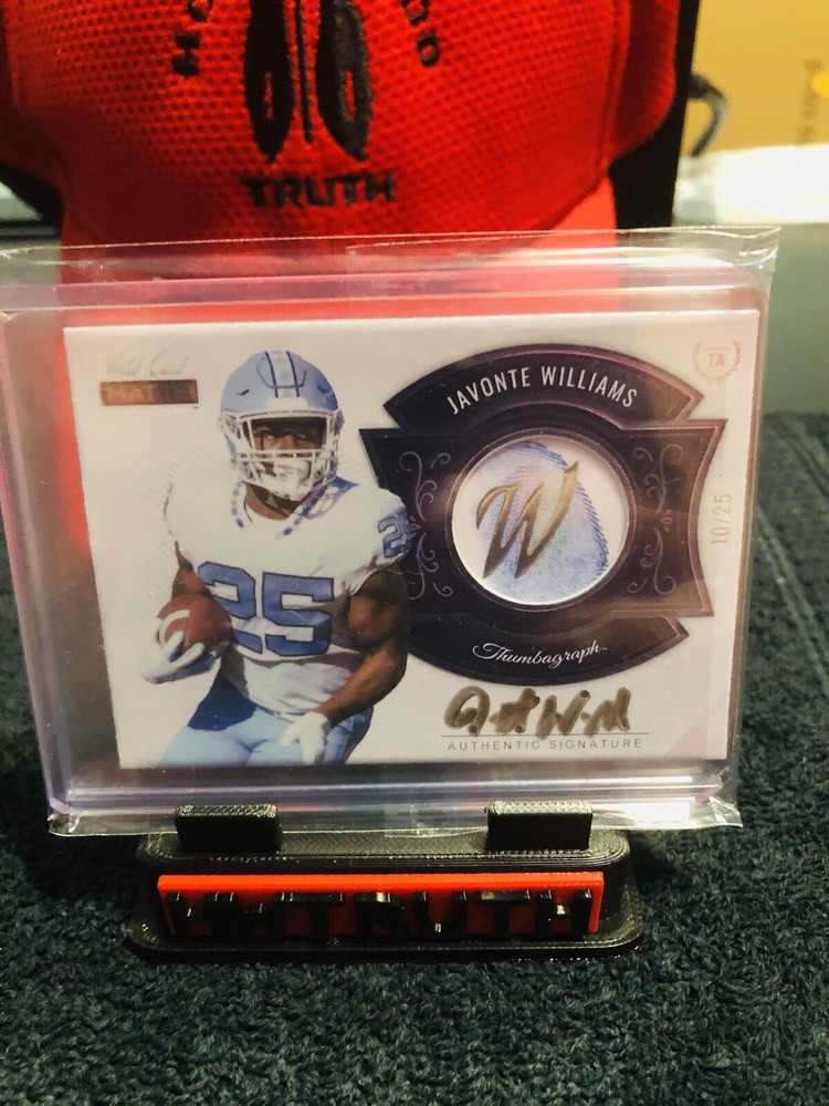 Javonte Williams 2021 Wild Card Thumbagraph Auto /25 Denver Broncos