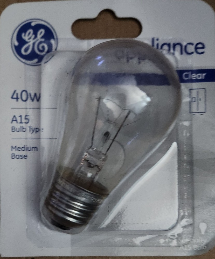 New GE 40W Appliance Light Bulb Refrigerator Freezer Oven Microwave Fridge A15