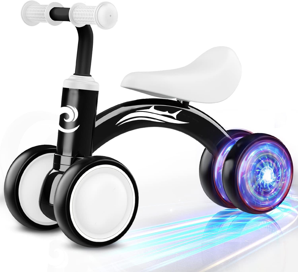 Colorful LED Baby Balance Bike for 1-3 Year Old Boys Girls Toddler Gift