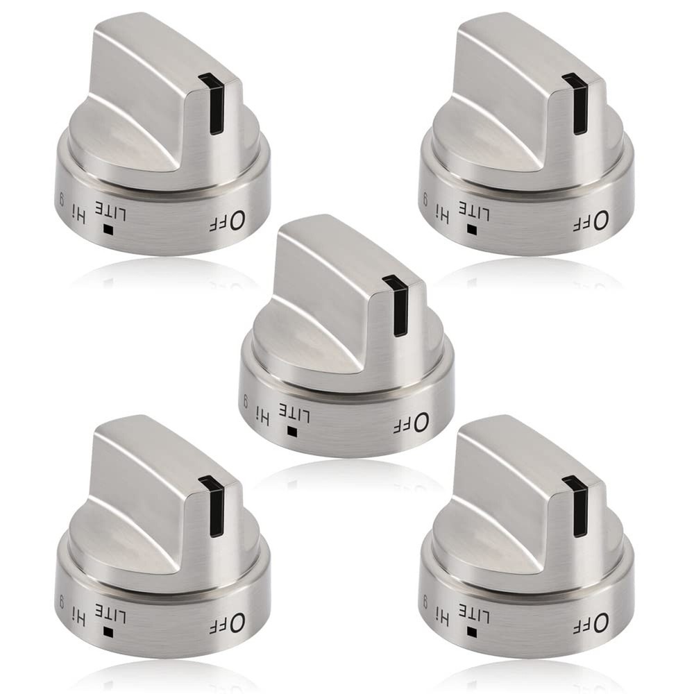 Upgraded Stainless Steel GE Stove Knob WB03X24818 Replacement for Gas Range Burner Control