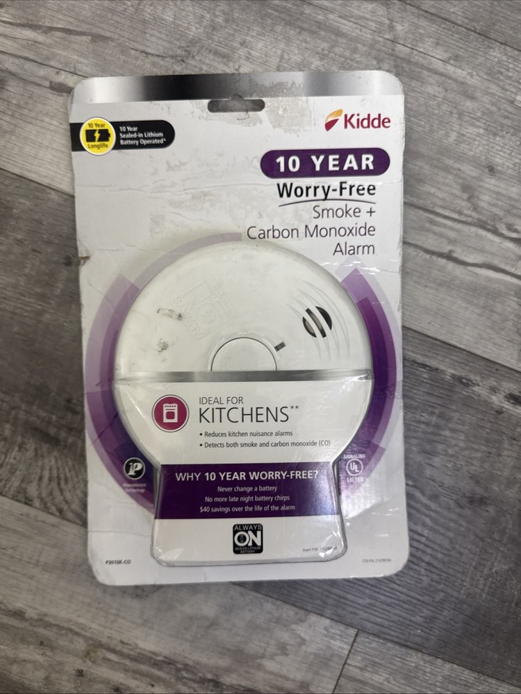 Kidde Kitchen Combination Smoke Carbon Monoxide Alarm 10-Year Lithium Battery
