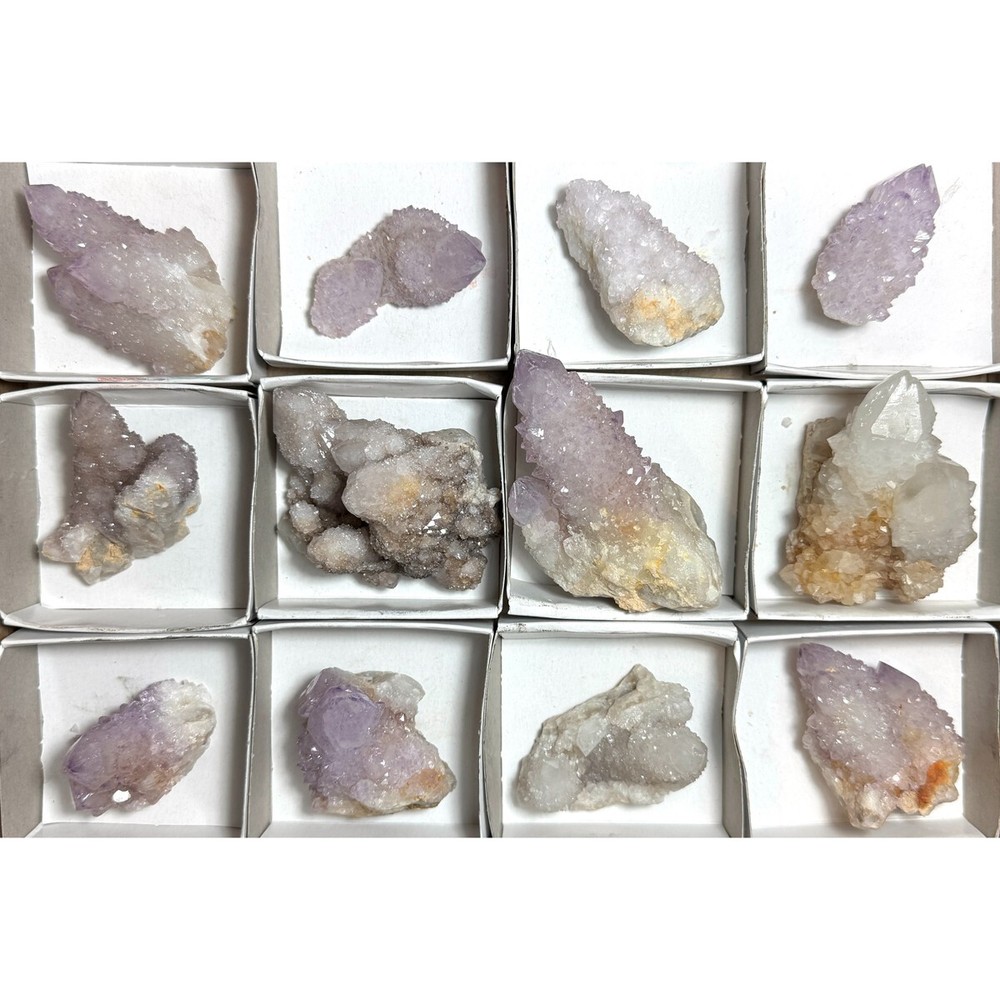 Amethyst SPIRIT QUARTZ Cactus Crystal  12 pcs TRFlat66