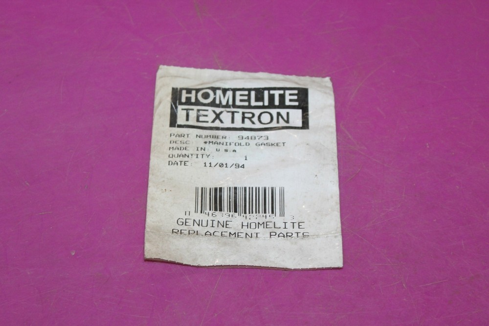 NOS Homelite Manifold Gasket Part 94873 from Closed Dealership