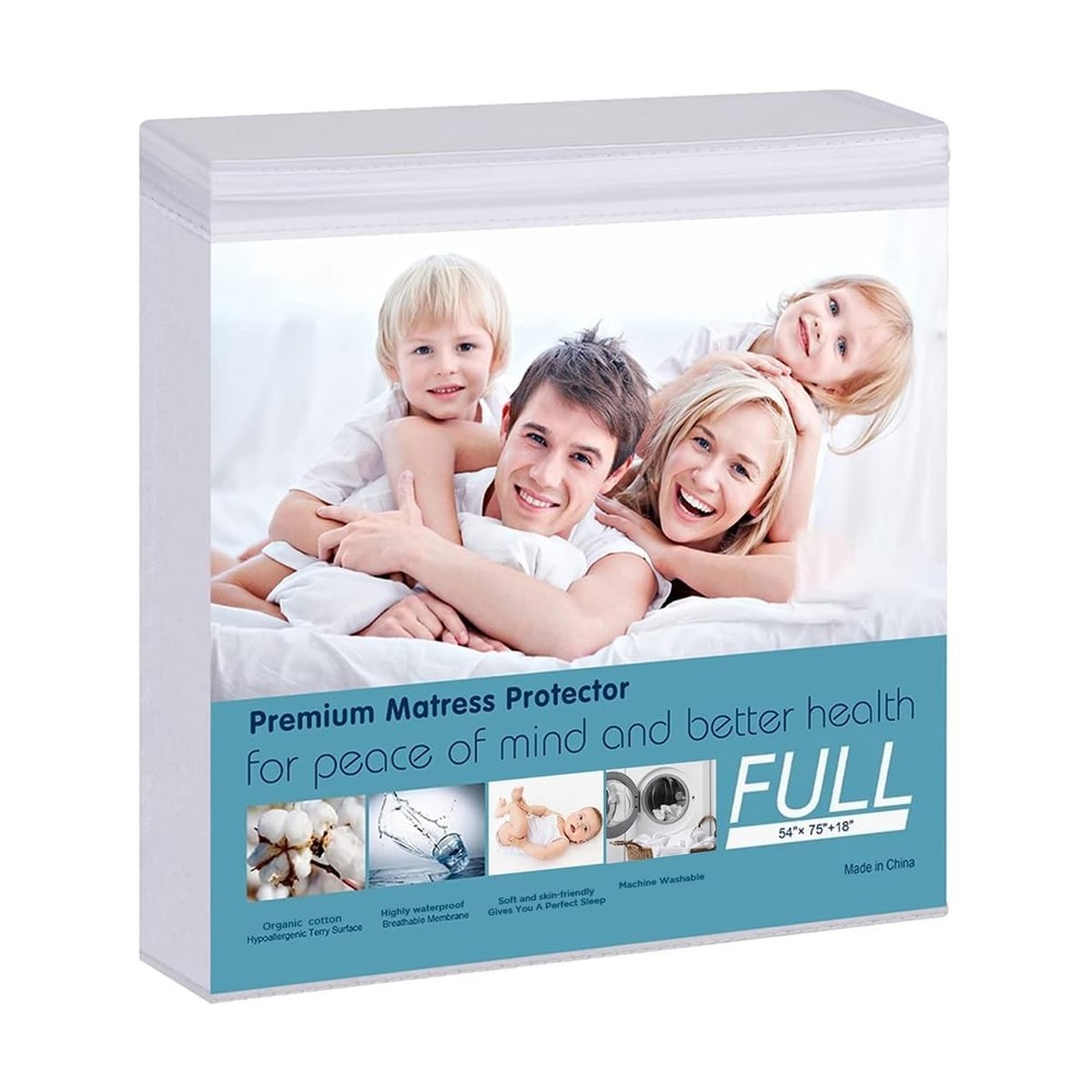 Waterproof Mattress Pad Protector 100 Organic Cotton Hypoallergenic Breathable