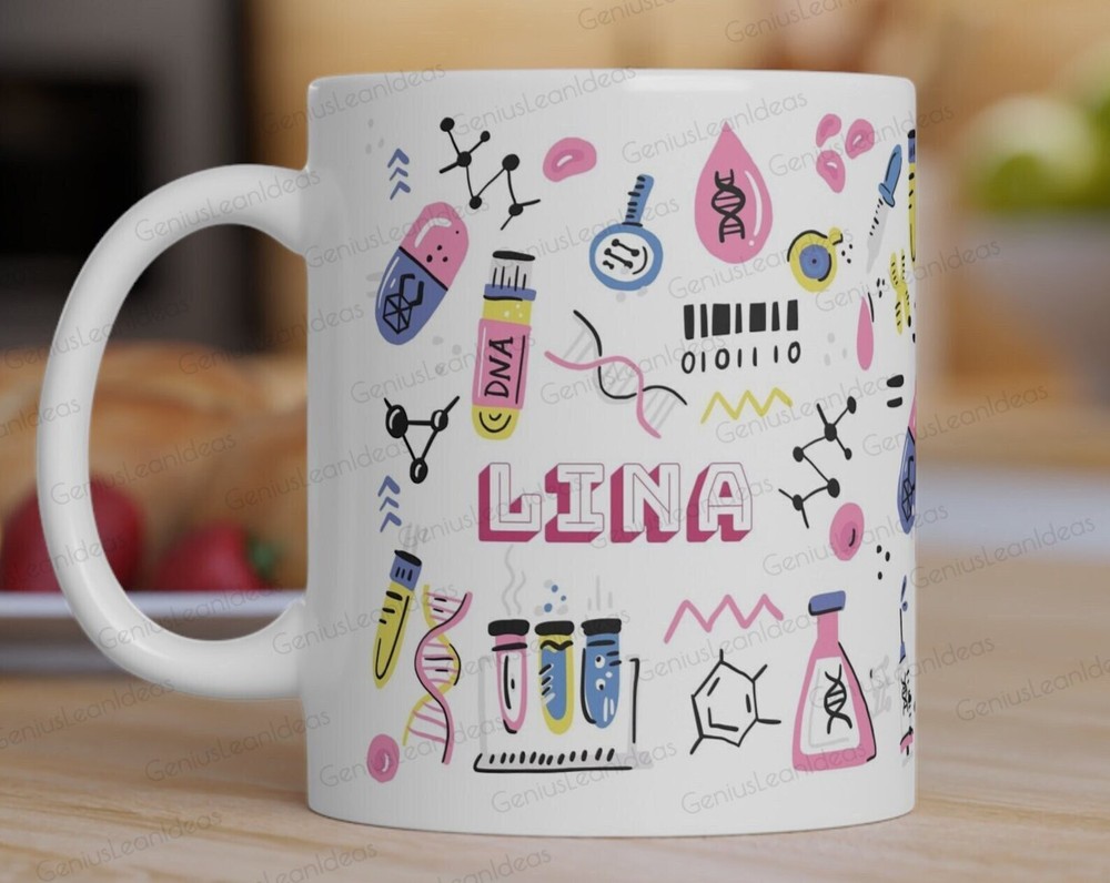 Dna & Genetics Mug For Biologist Microbiologist Biochemist Science Teacher G