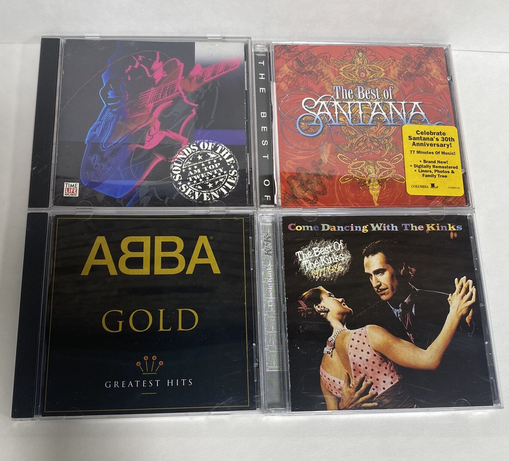 CD Lot 1970's Abba Santana the Kinks Time Life Sounds of the Seventies