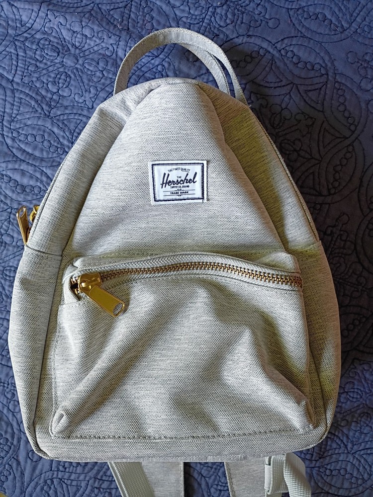 Herschel Light Grey Mini Classic Backpack 8x10 Unisex Compact Daypack
