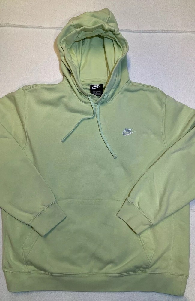 Nike Hoodie Streetwear Fleece Pullover Sweatshirt Green Men’s Size L Gym Swoosh
