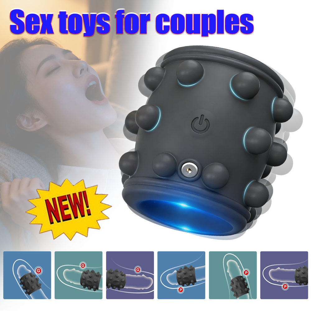 Men Penis Cock Ring Vibrator G spot Dildo Massager Sex Toys For Women Couple