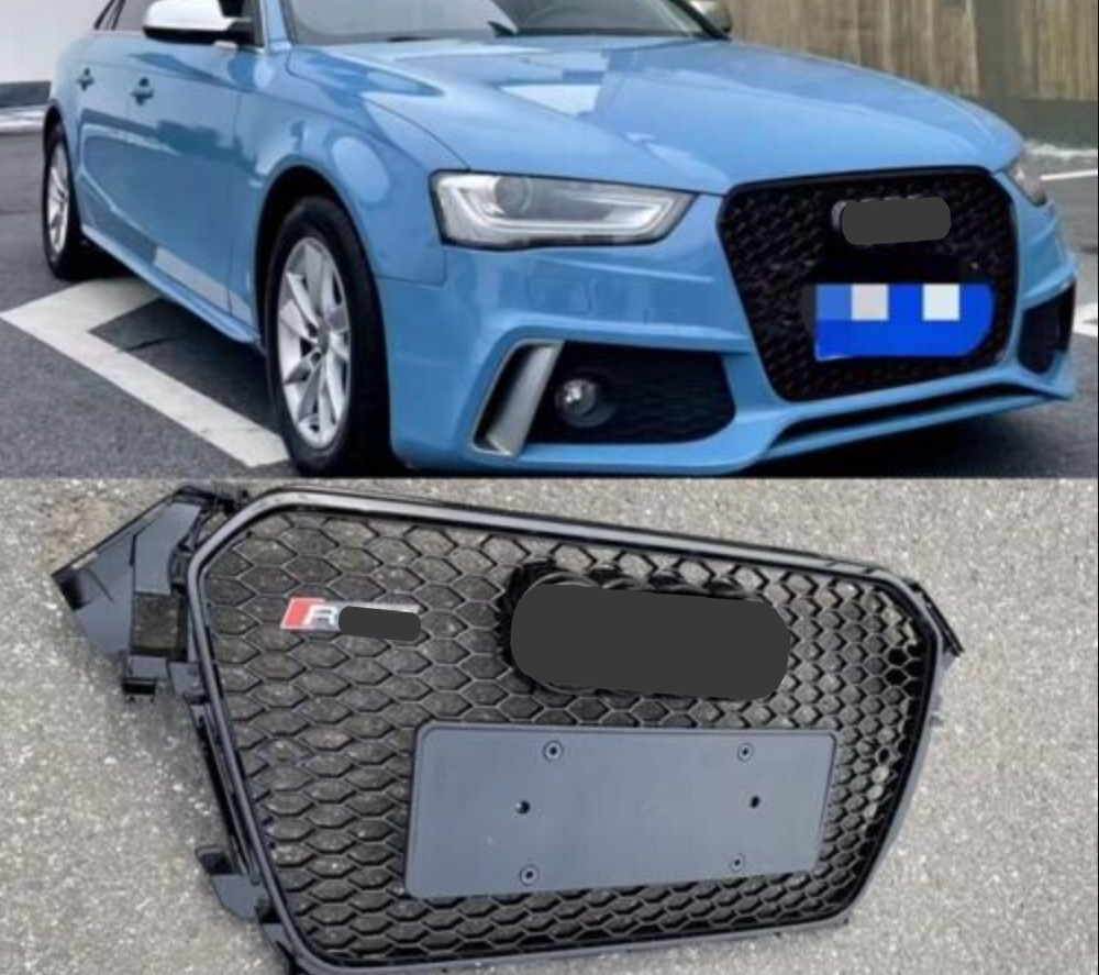 For 2013-2015 Audi A4 B8.5 S4 Rs4 Front Bumoer Black Mesh Grill Grille