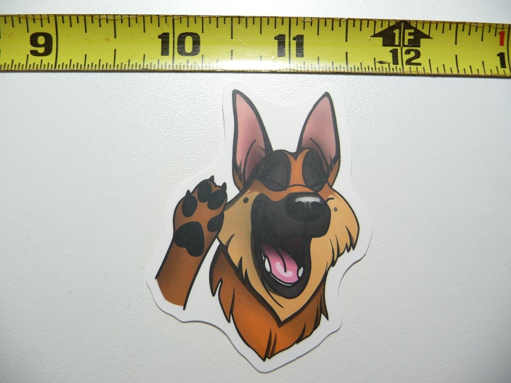 GERMAN SHEPHERD DECAL STICKER HIGH PAW DOG PET