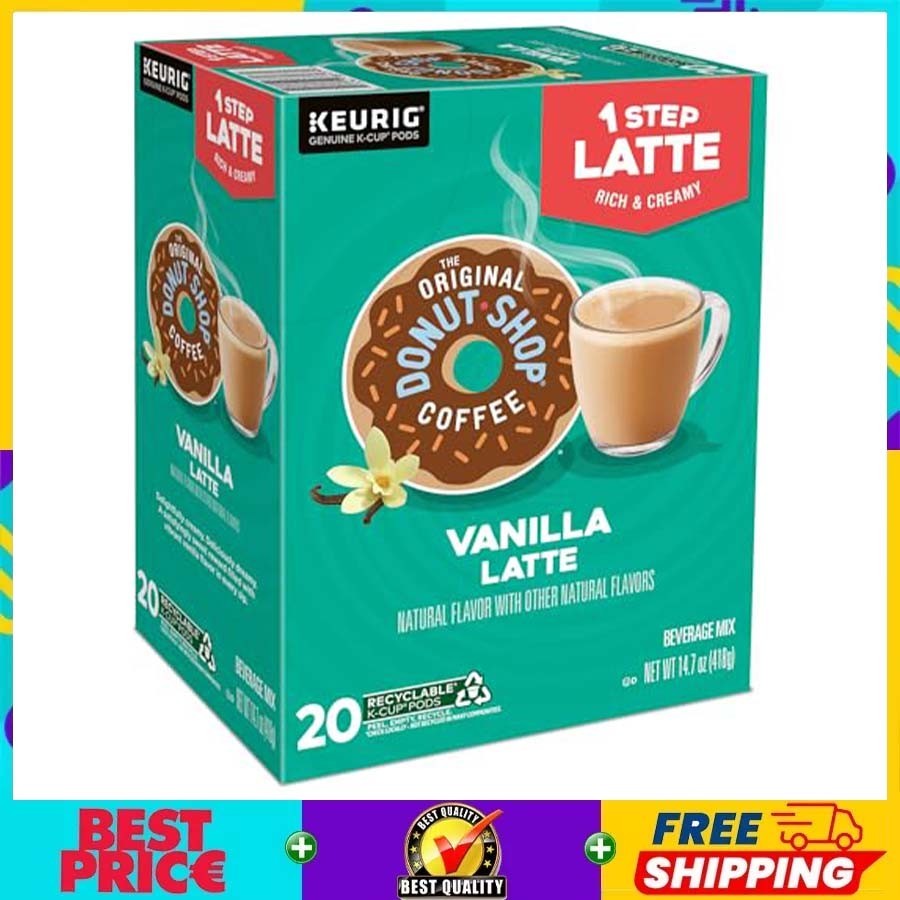 Original Donut Shop Vanilla Latte K-Cup Pods for Keurig