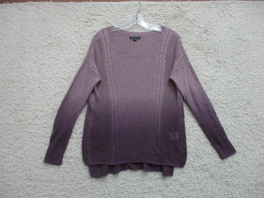 American Eagle Sweater Small Adult Purple Open Knit Wool Blend Casual Womens S