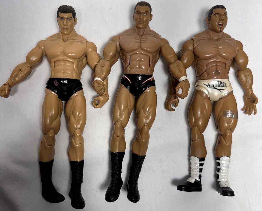 WWE Jakks Pacific Randy Orton Cody Rhodes Dave Batista Wrestling  Figures-3 2005