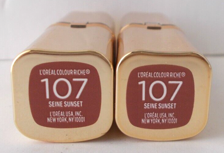 2X L'OREAL COLOUR RICHE Lipstick Seine Sunset #107
