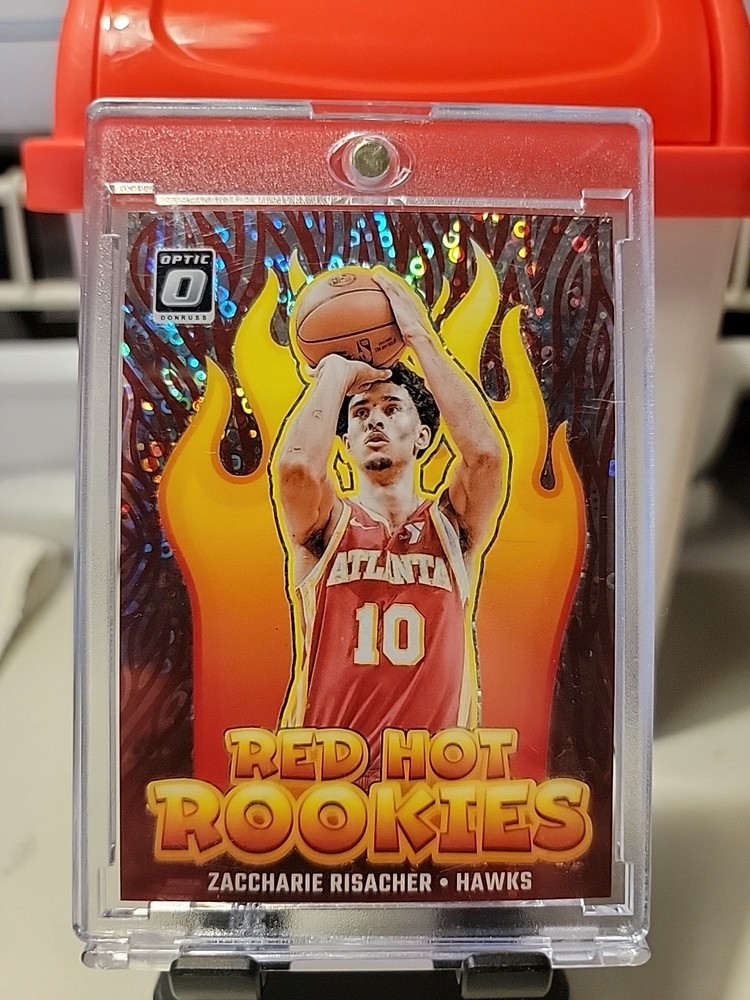 2024-25 Donruss Optic - Red Hot Rookies Zaccharie Risacher #9 Silver Disco (RC)
