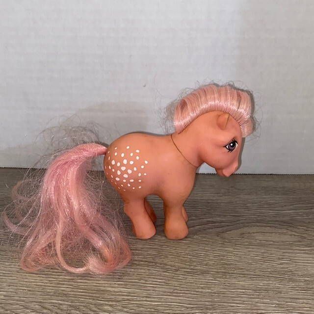 Cotton Candy G1 My Little Pony Vtg 1982 Hasbro Peachy Pink Concave Feet
