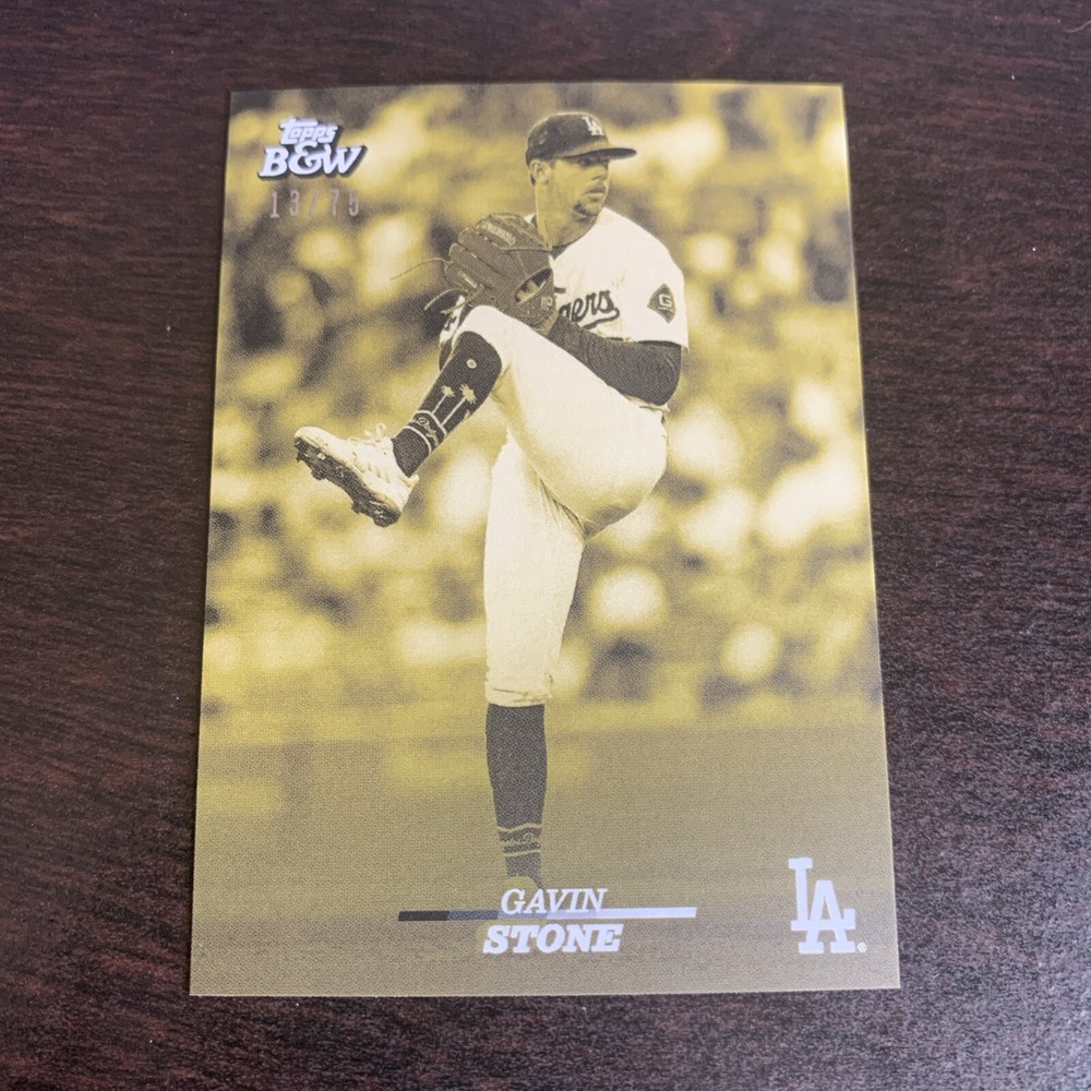 2024 Topps Black & White Yellow Parallel /75 Gavin Stone Dodgers Rookie