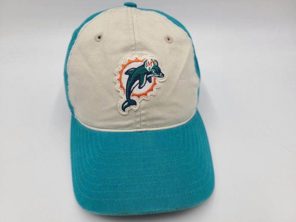 Miami Dolphins Reebok Gridiron Classic Fitted M Hat Cap Men Women NFL White Aqua