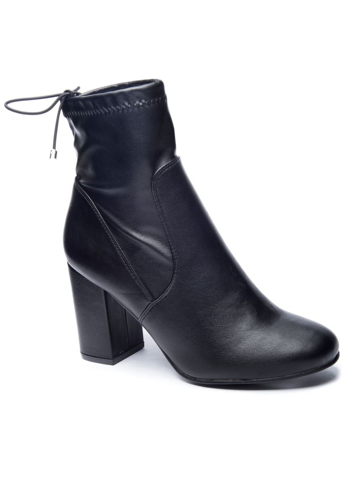 CHINESE LAUNDRY Womens Black Stretch Kyla Square Toe Block Heel Booties 8 M