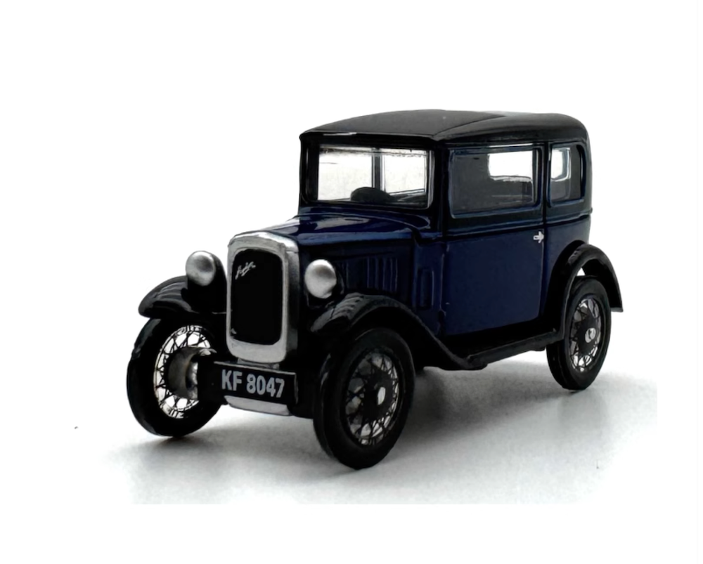 BN 1:76 Blue Austin 7 RN Classic Vintage Model Diecast Metal Car