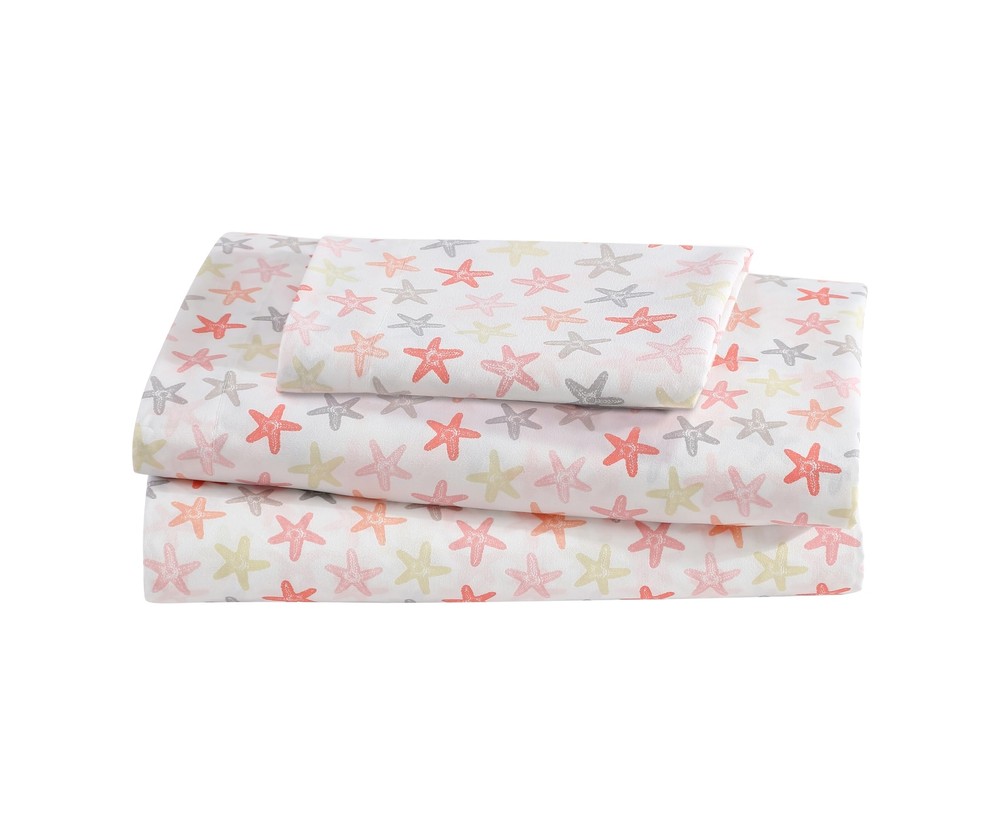 Coastal Print Microfiber Sheet Set, Soft, Comfy, 12