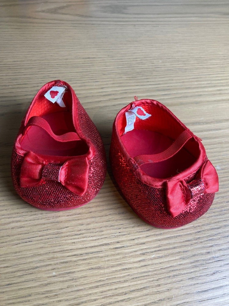Build a Bear Red Sparkle Flats