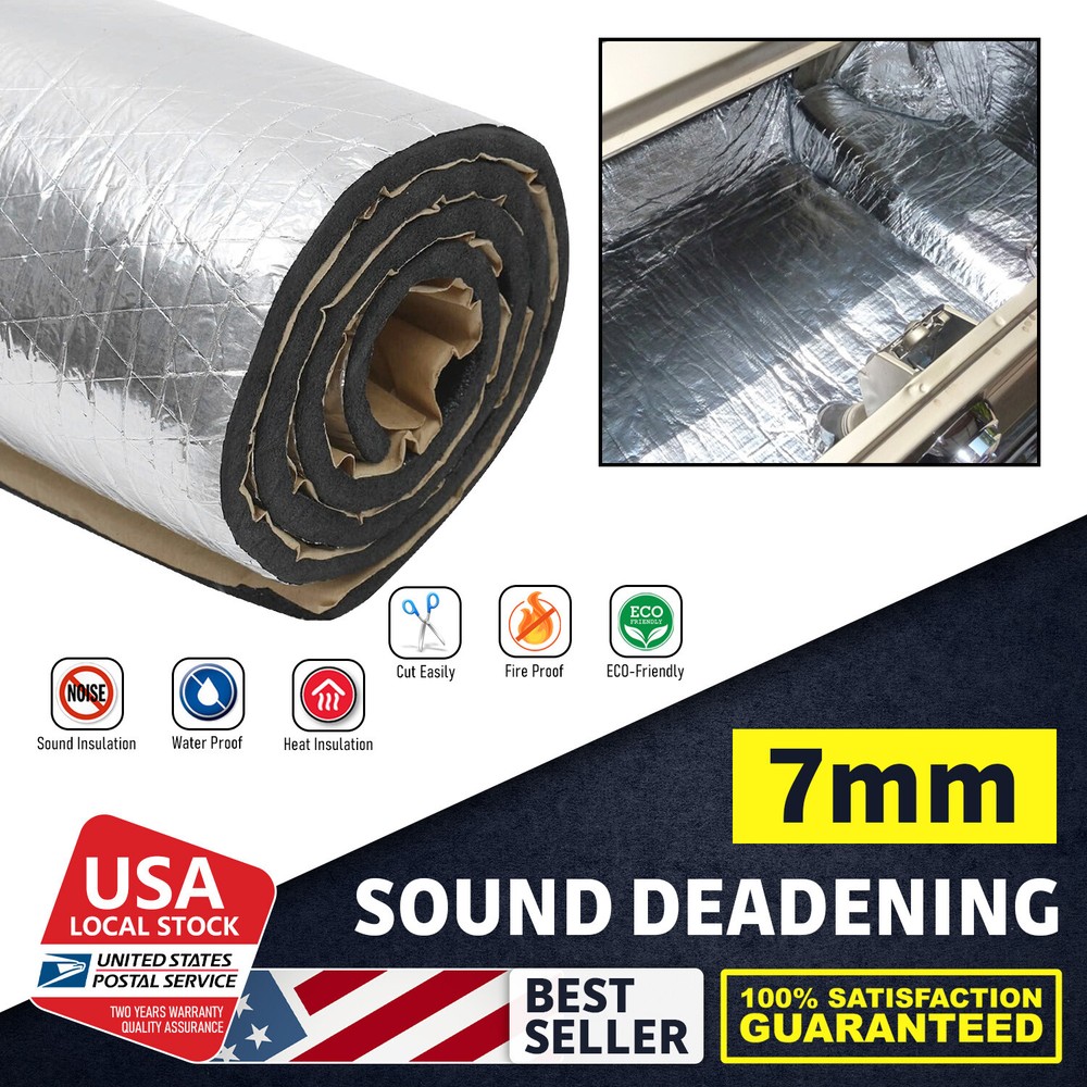 7mm 22sqft Car Heat Insulation Foam Sound Deadener Deadening Mat 39