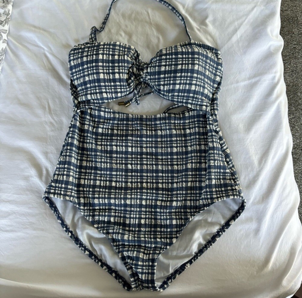 Time and Tru Women’s Retro Rockabilly Pin Up Swimsuit Size 12-14 Large Beach Plus Size