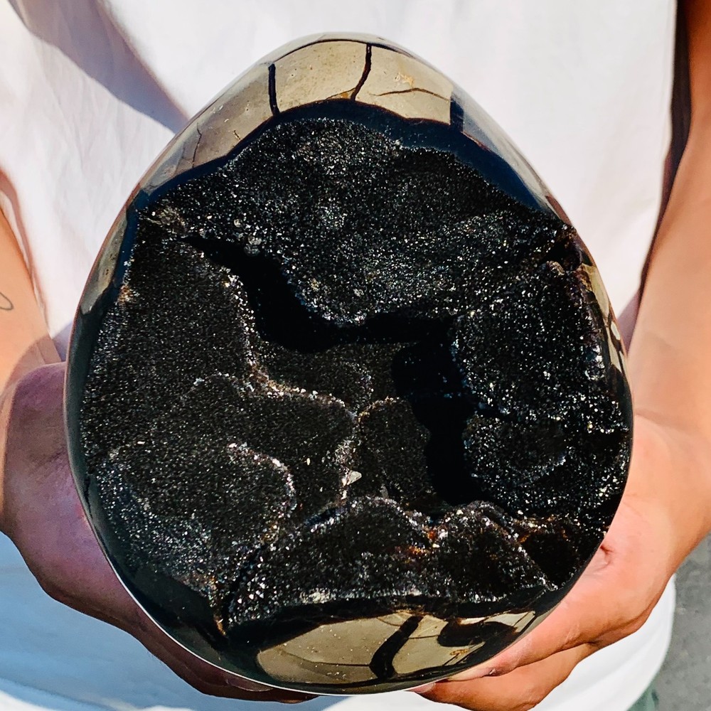 10.71LB Natural Turtle Back Stone Dragon Crystal Cave Crack Gem Healing