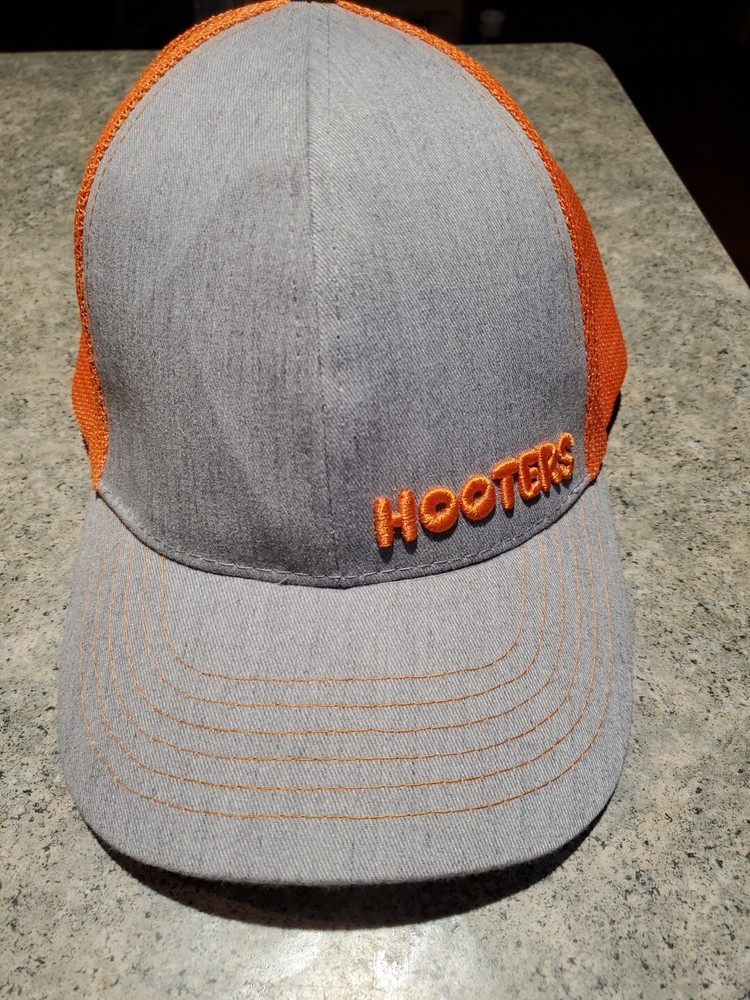 New Rare Hooters Snapback Cap in Orange & Grey