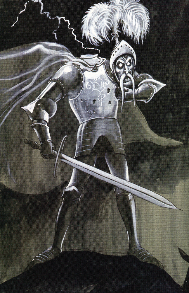 Haunted Mansion Headless Guard Ghost 13x19 Satin Poster Disney Park Art