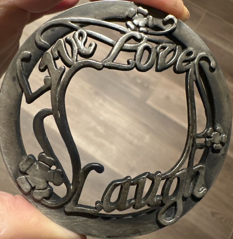 Yankee Candle Iluma Metal Topper Live Love Laugh Vintage