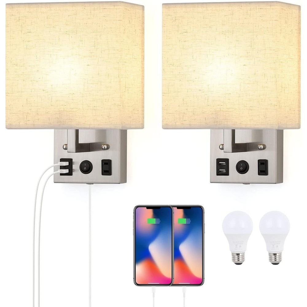 Modern 2-Pack Wall Sconces for Stylish Home Lighting