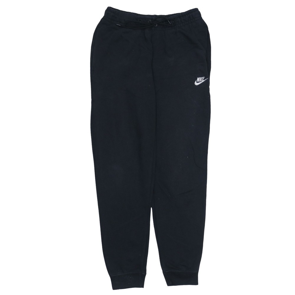 Nike Mens Joggers Black Fleece Sweatpants Embroidered Swoosh Cuffed Ankle S