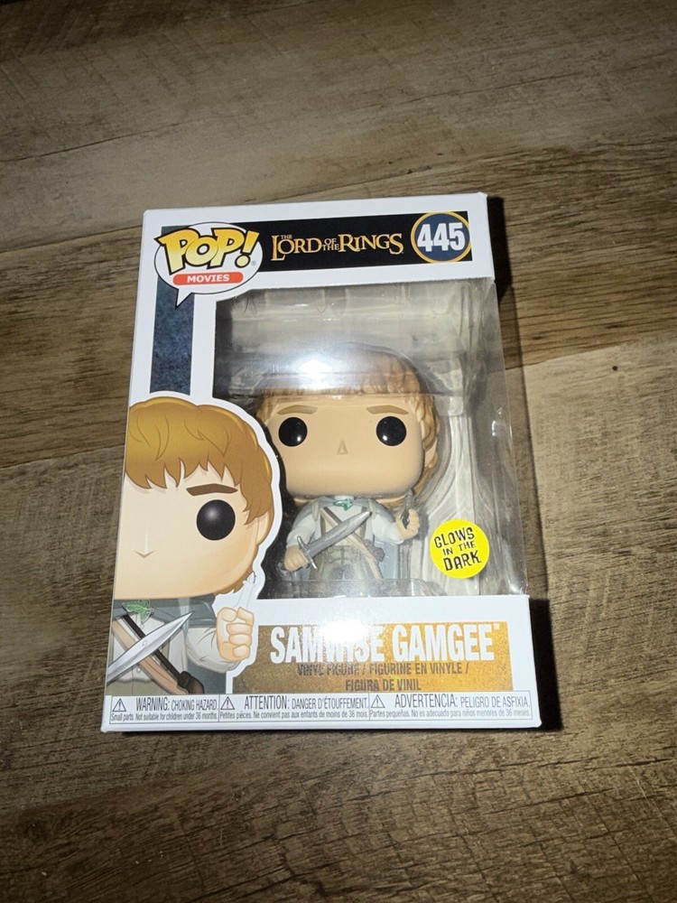 Funko Pop! Movies Lord of The Rings Samwise Gamgee #445 Figure Glows in Dark
