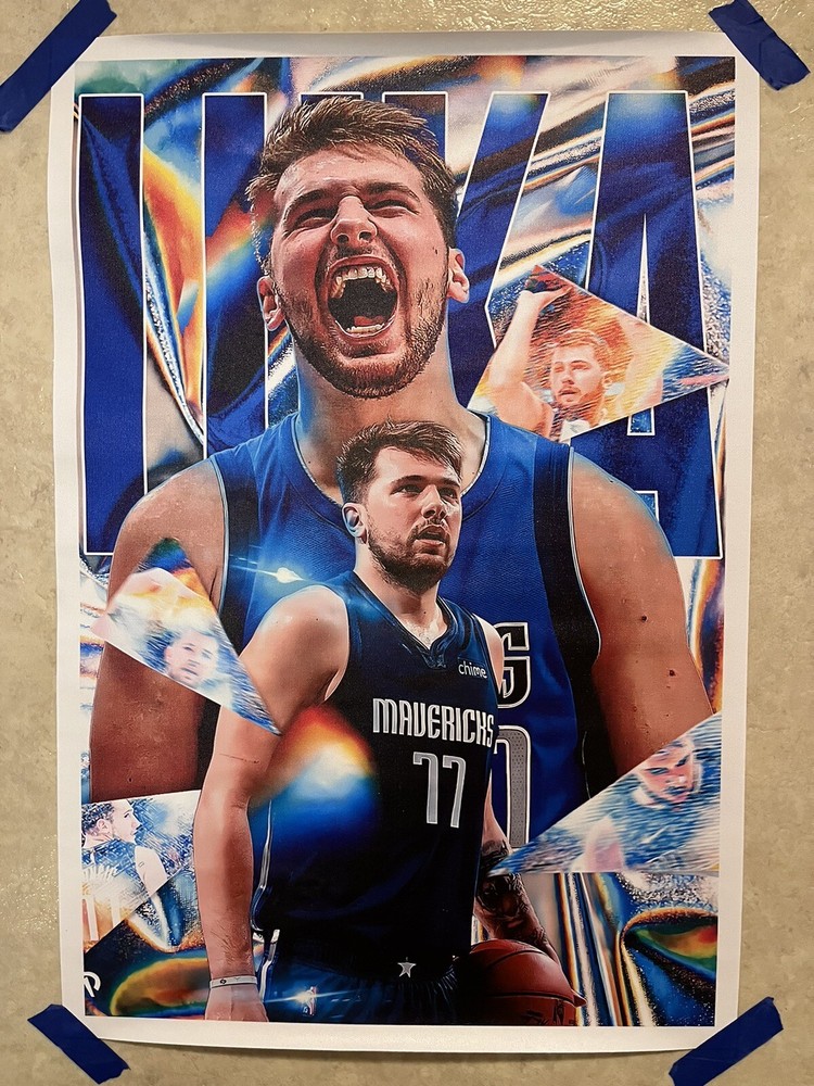 Luka Doncic ✅ Dallas Mavericks Basketball ✅ Canvas Poster Print Wall Art ✅ 16x24