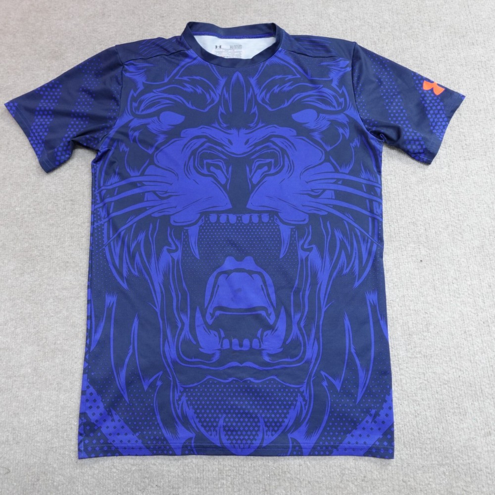 Under Armour Shirt XL Blue Compression Alter Ego Beast Panther Lion