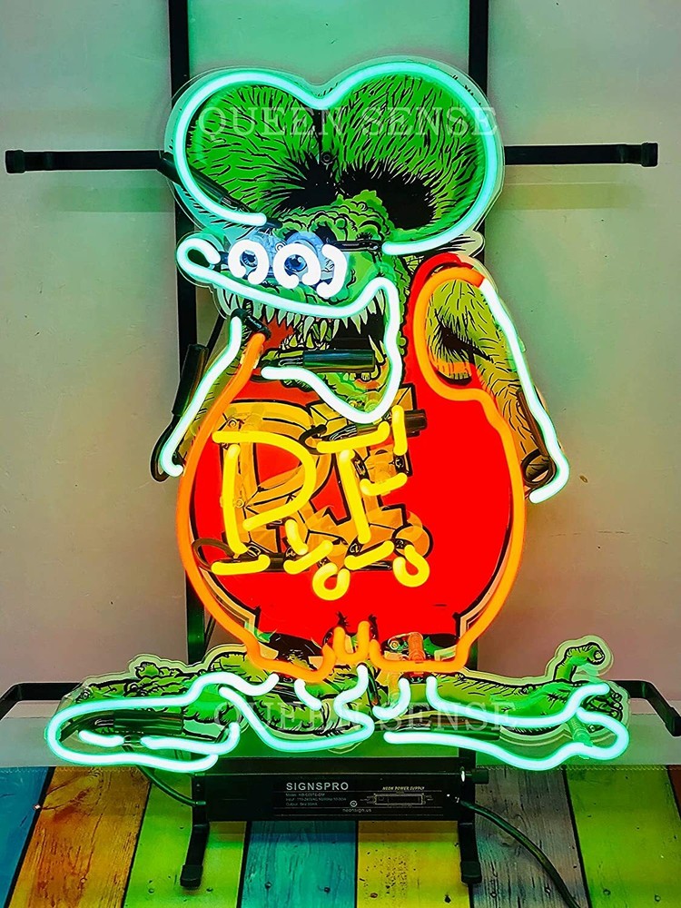 Rat Fink Rat Rod RF Neon Sign Light Lamp 24