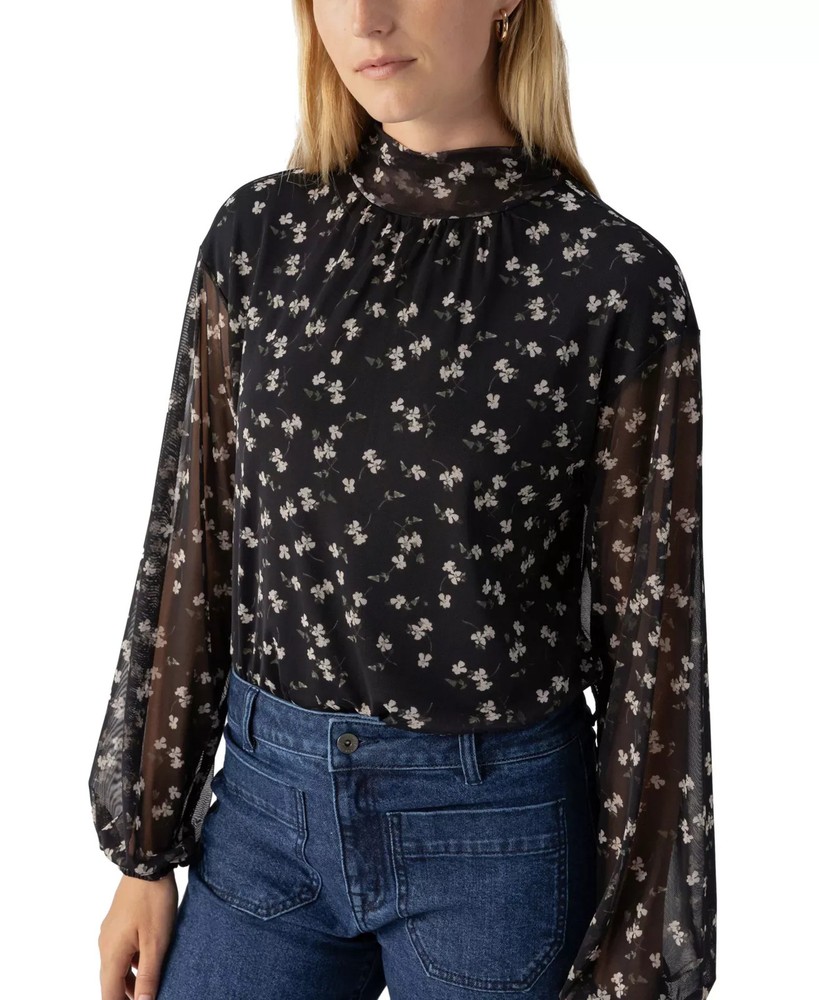 Sanctuary Women's Top Sz XS Isn't She Lovely Mesh