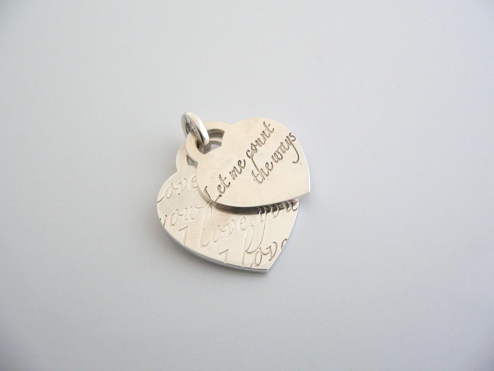 Tiffany & Co Let Me Count the Ways I Love You Charm Necklace Bracelet Set for Gifts