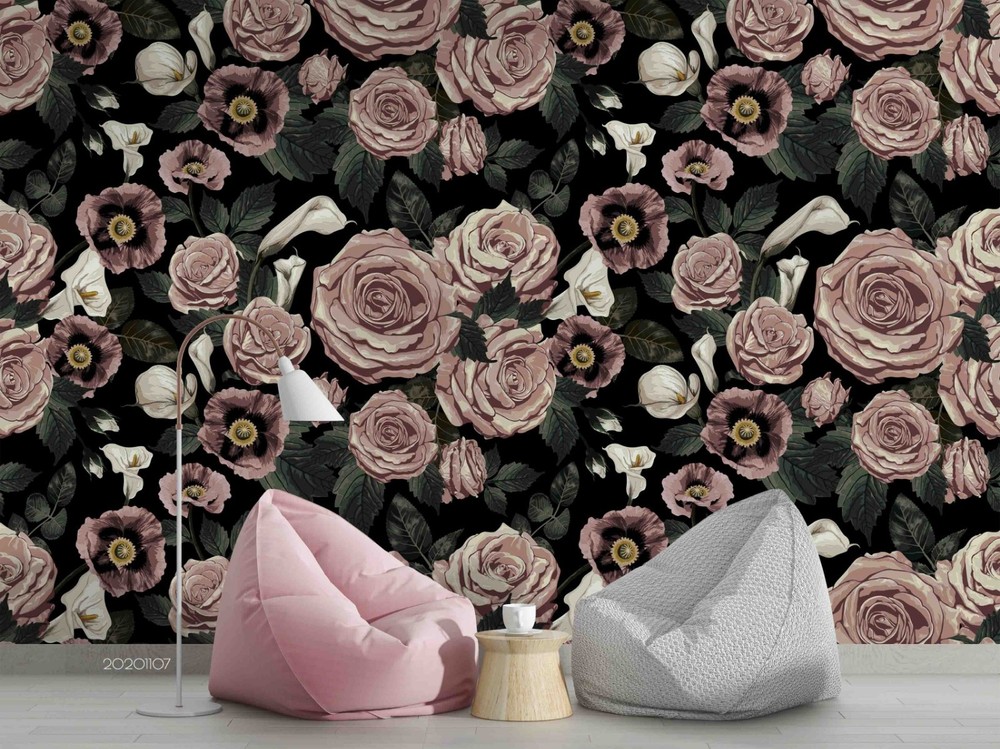 3D Flower Floriculture Pattern Wall Murals Wallpaper Murals Wall Sticker 2