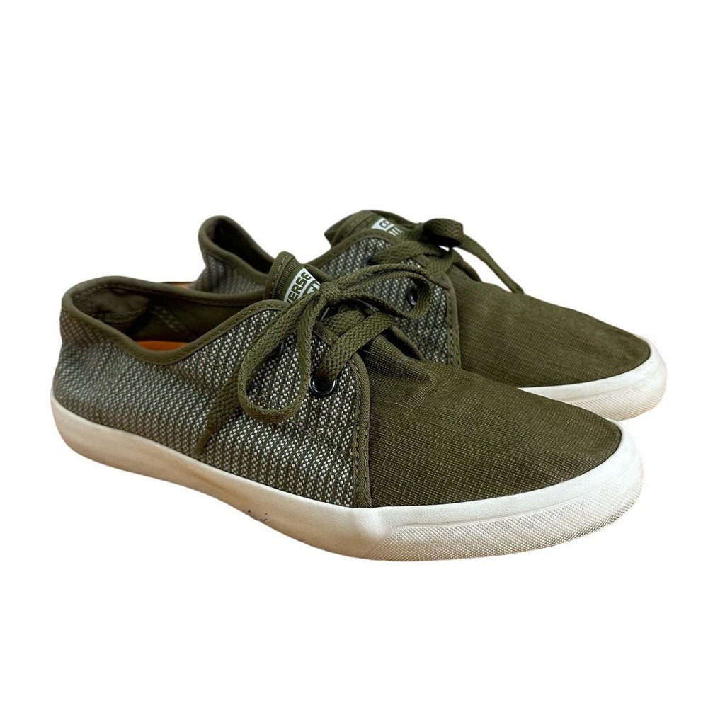 Converse Olive Green White Stripe Low Top Sneakers Men's 7 Women's 8.5