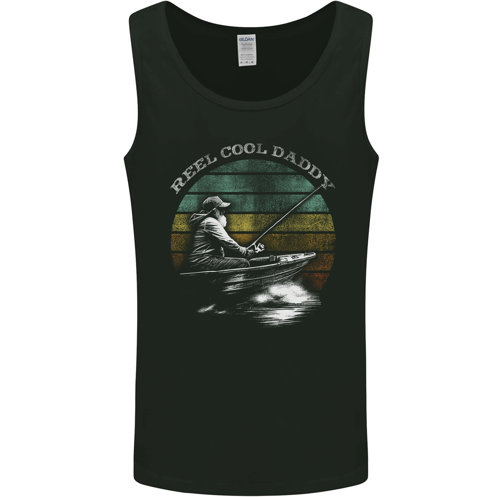 Reel Cool Daddy Funny Fathers Day Fishing Mens Vest Tank Top