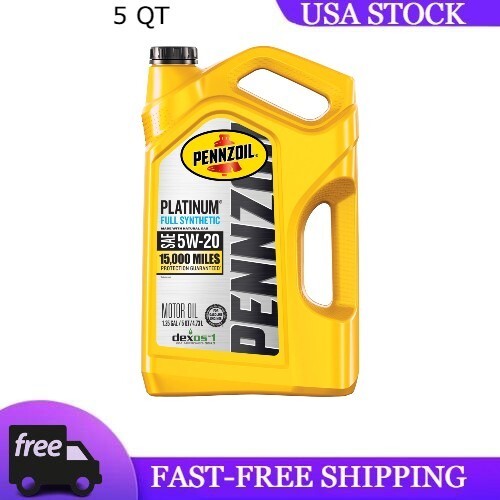 Pennzoil Platinum Full Synthetic 5W-20 Motor Oil, 5-Quart Freeship