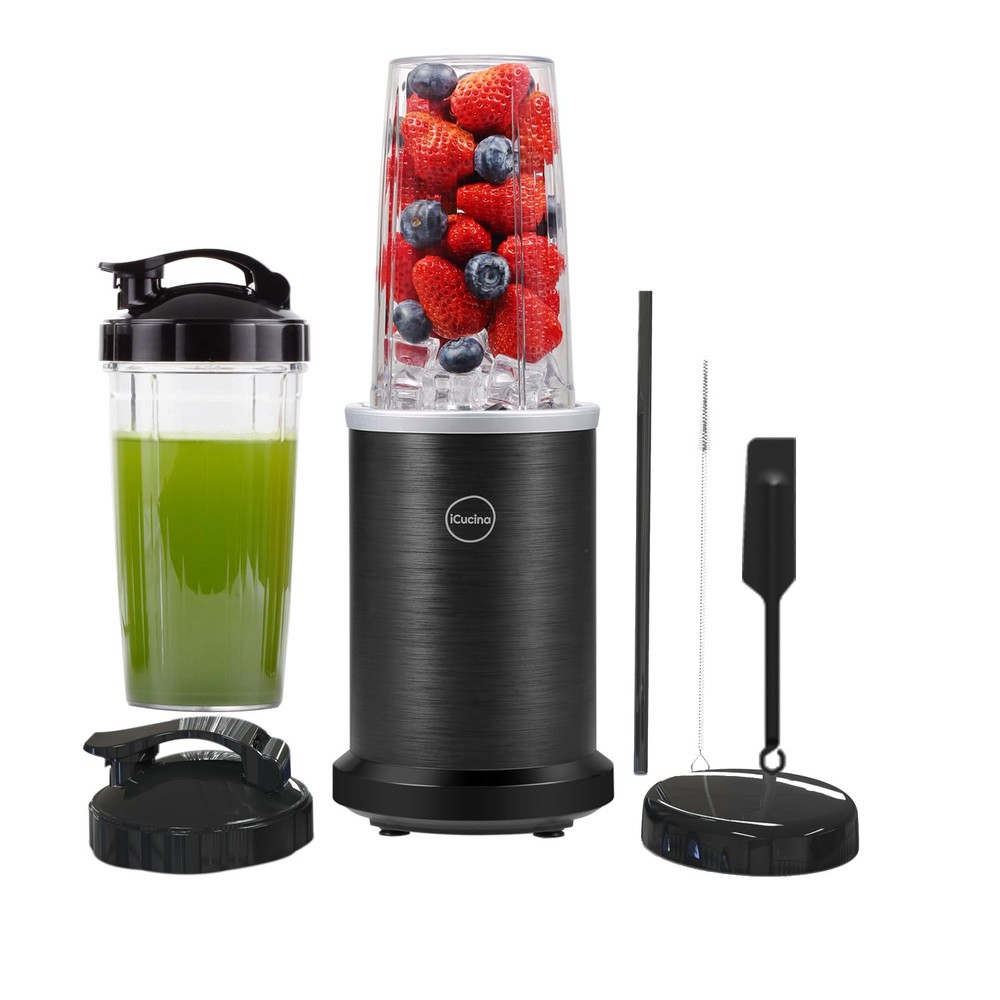 1000W High-Speed Blender with Dual 32oz Travel Cups for Smoothies & Shakes