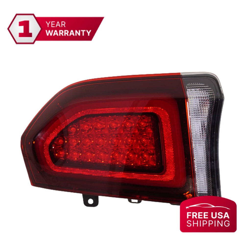 2022-15 LED Halogen Tail Light Clear Red Lens Black Interior Passenger Side