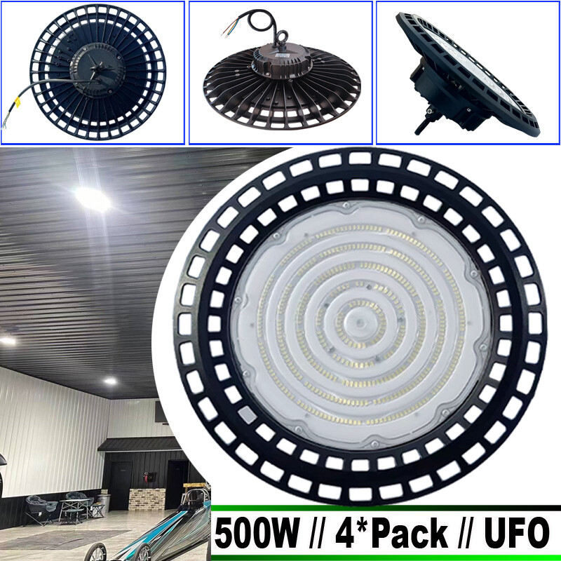 4-Pack 500 watt ufo lights  Factory Warehouse Commercial Light Fixtures 6500K