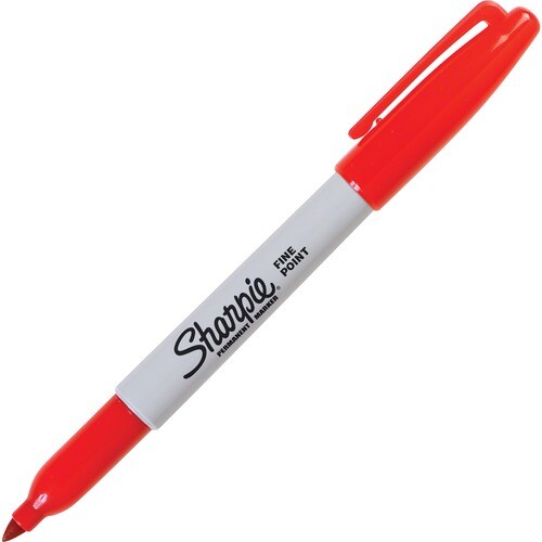 Sharpie 30002 Fine Point Permanent Red Markers